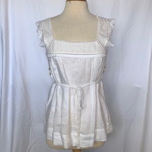 Juicy Couture white cotton tank top size S NWT